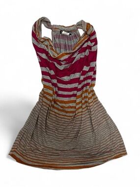 cha cha vente Pink Gray Orange Striped Tank